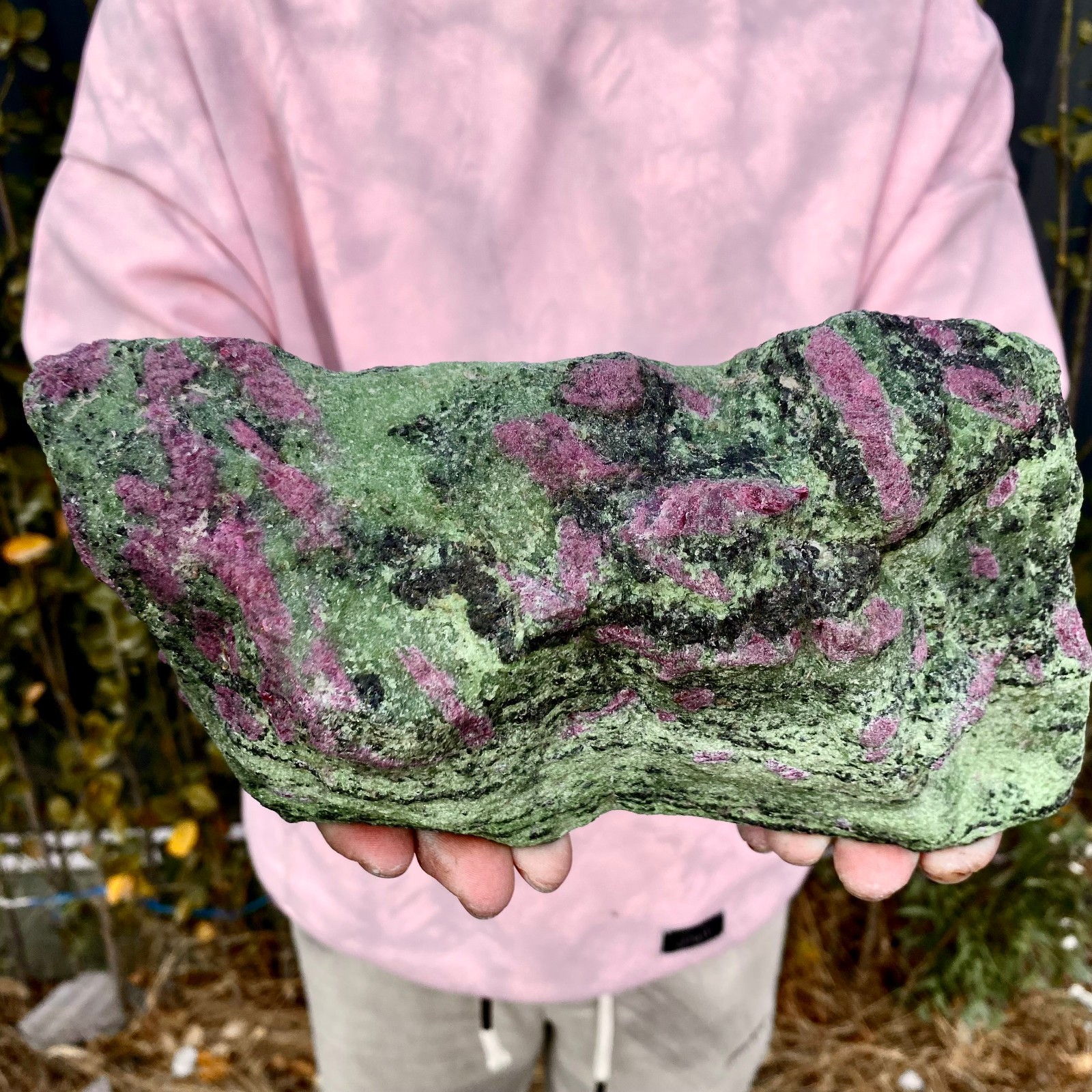 7.05LB Natural green Ruby zoisite (anylite) crystal Chakra mineral Healing Energ