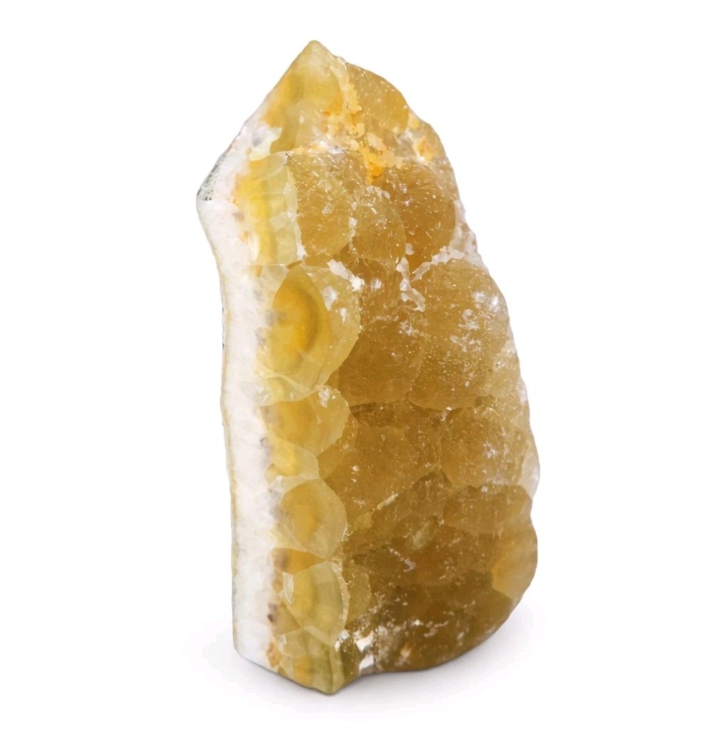 Natural Yellow Fluorite Partially Polished Rough Cluster Tower 3.75″ Tall – USA