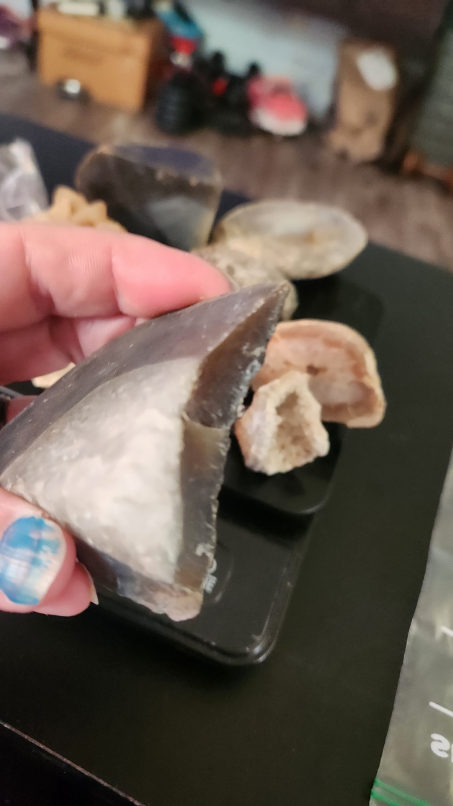 Mixed Rock & Mineral Specimen Lot, Geode/Agate Pieces, Crystal Clusters, 836g