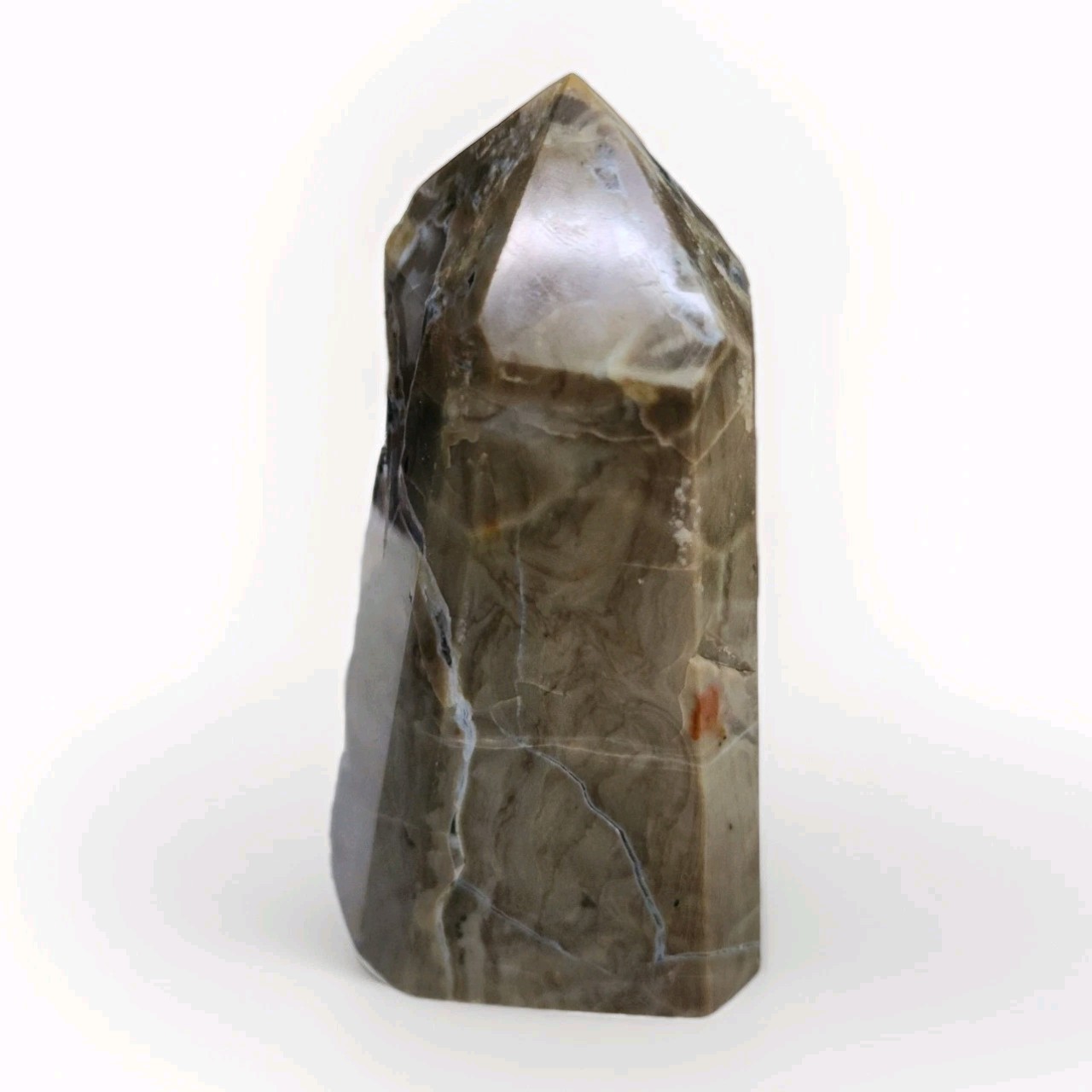 Polished Volcano Agate Tower 3.75″ w UV – USA