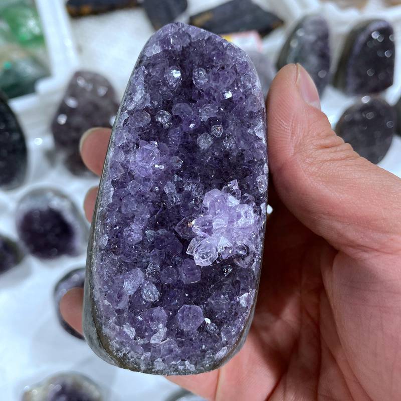 Natural Amethyst Quartz Crystal Cluster Healing Stone Geode Specimen Collections