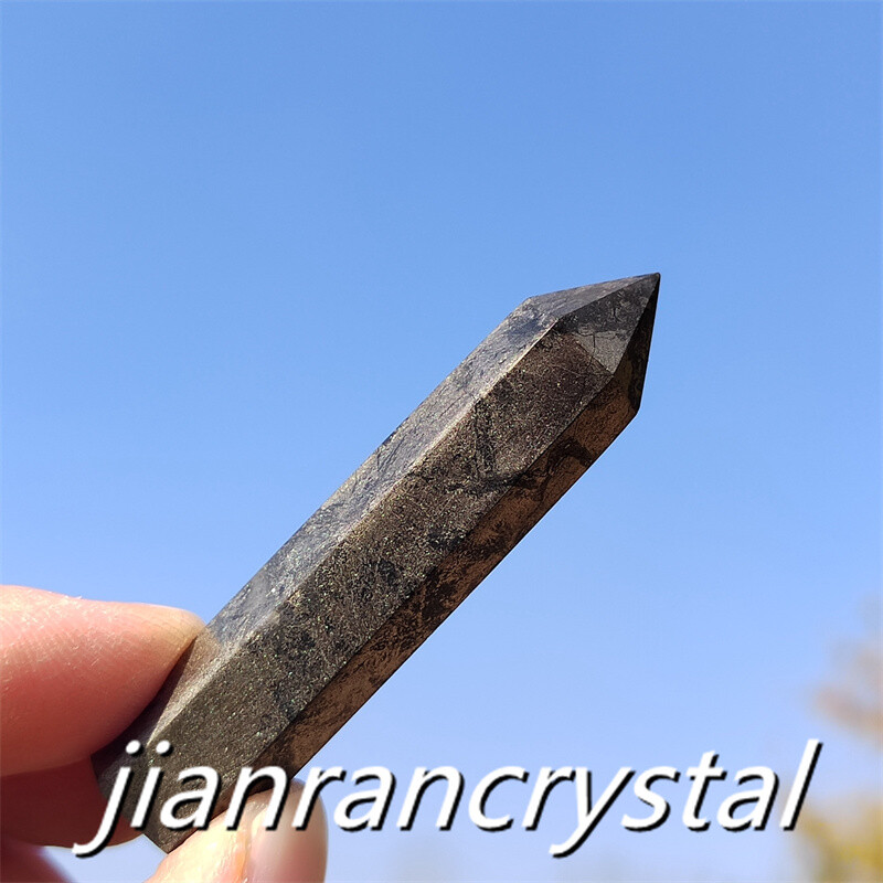 3pcs Natural Pyrite Wand Quartz Crystal Obelisk Point Tower Healing 5.5cm