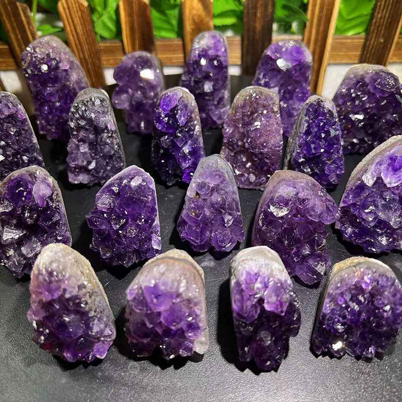 Natural Amethyst Quartz Crystal Cluster Healing Stone Geode Specimen Collections