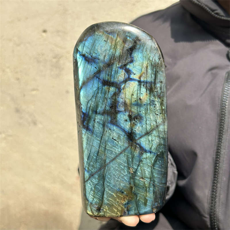 1.32kg Natural Labradorite Quartz Crystal Spectrolite Mineral Reiki healing