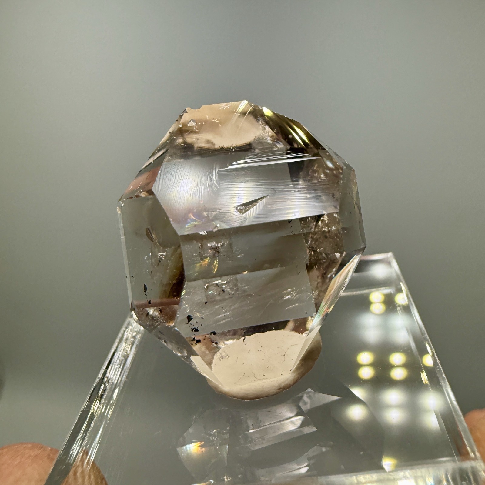 7.46 g A+ Grade Light Smoky Herkimer Diamond Gem, Nearly Flawless!