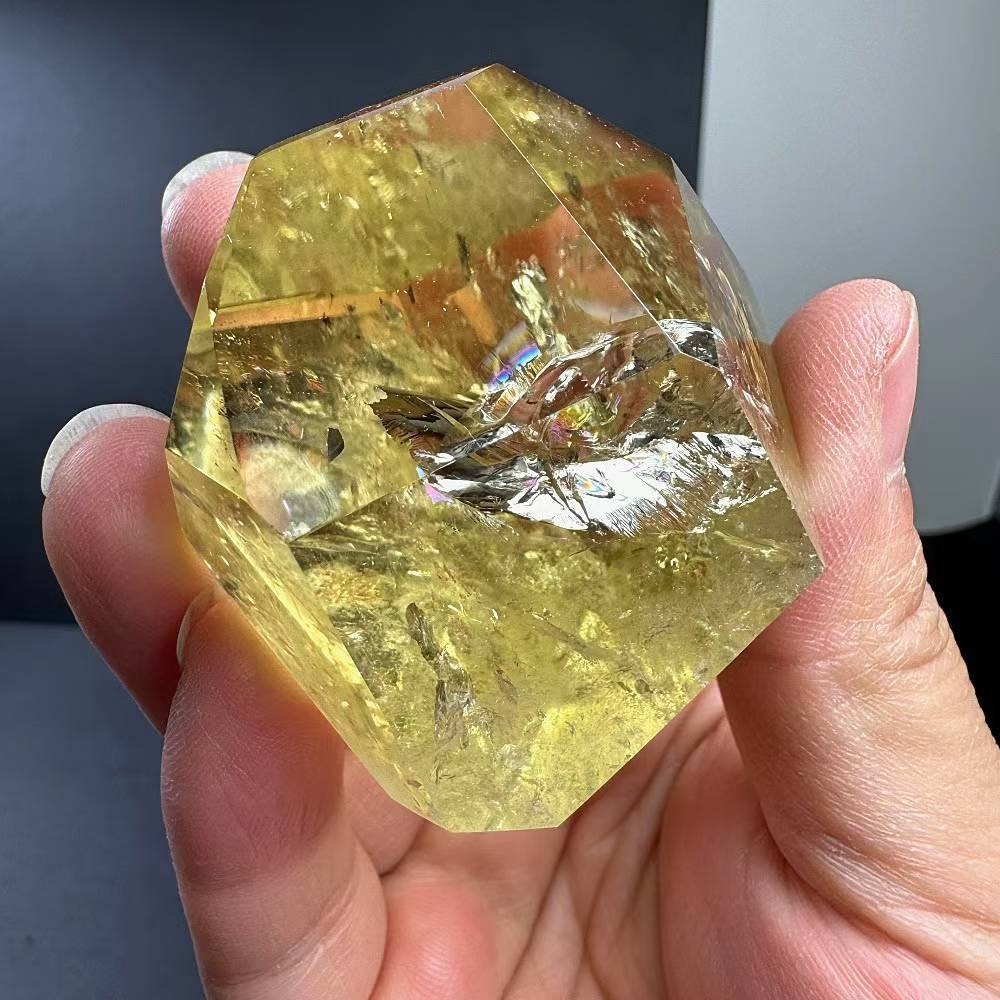184g Natural Citrine Quartz Carved Freeform Crystal Reiki Healing Decor