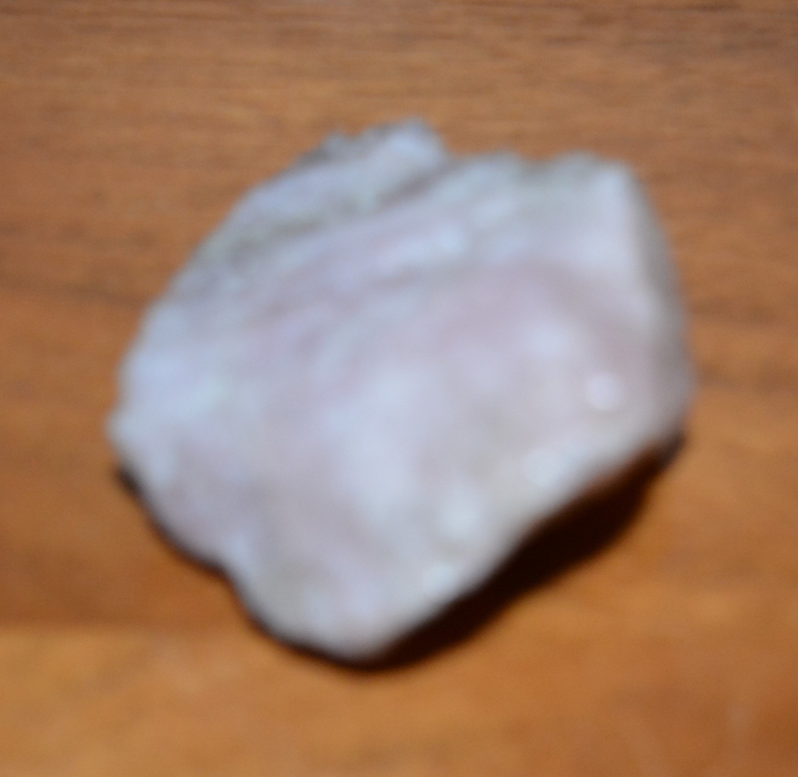 Chunk of Raw Natural Uncleaned Rose Quartz 3 1/2 in x 2 1/2 in x 1 1/4 in