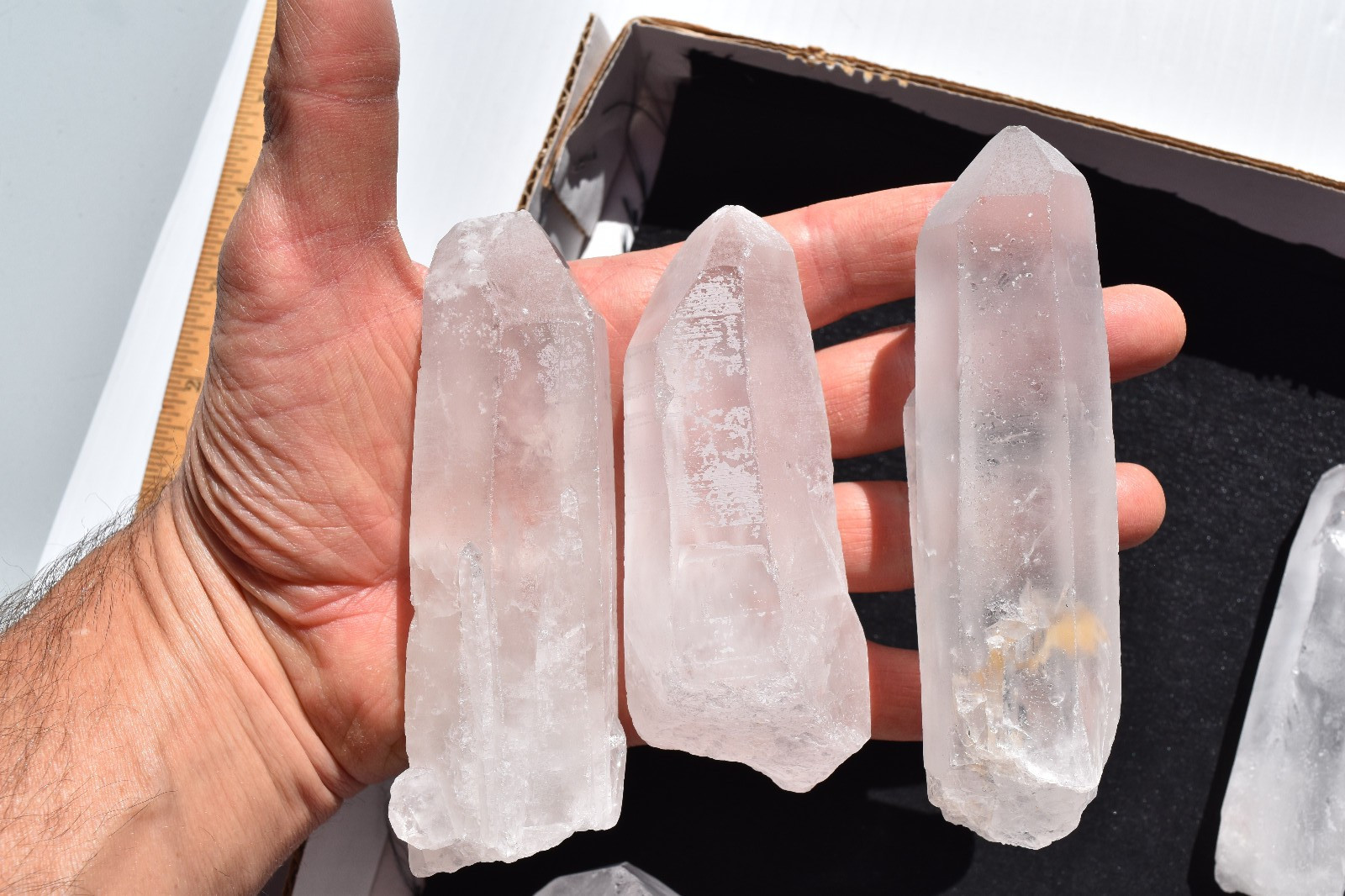 WHOLESALE Quartz Crystals from Madagascar 12 pcs 2.5 kg # 5666