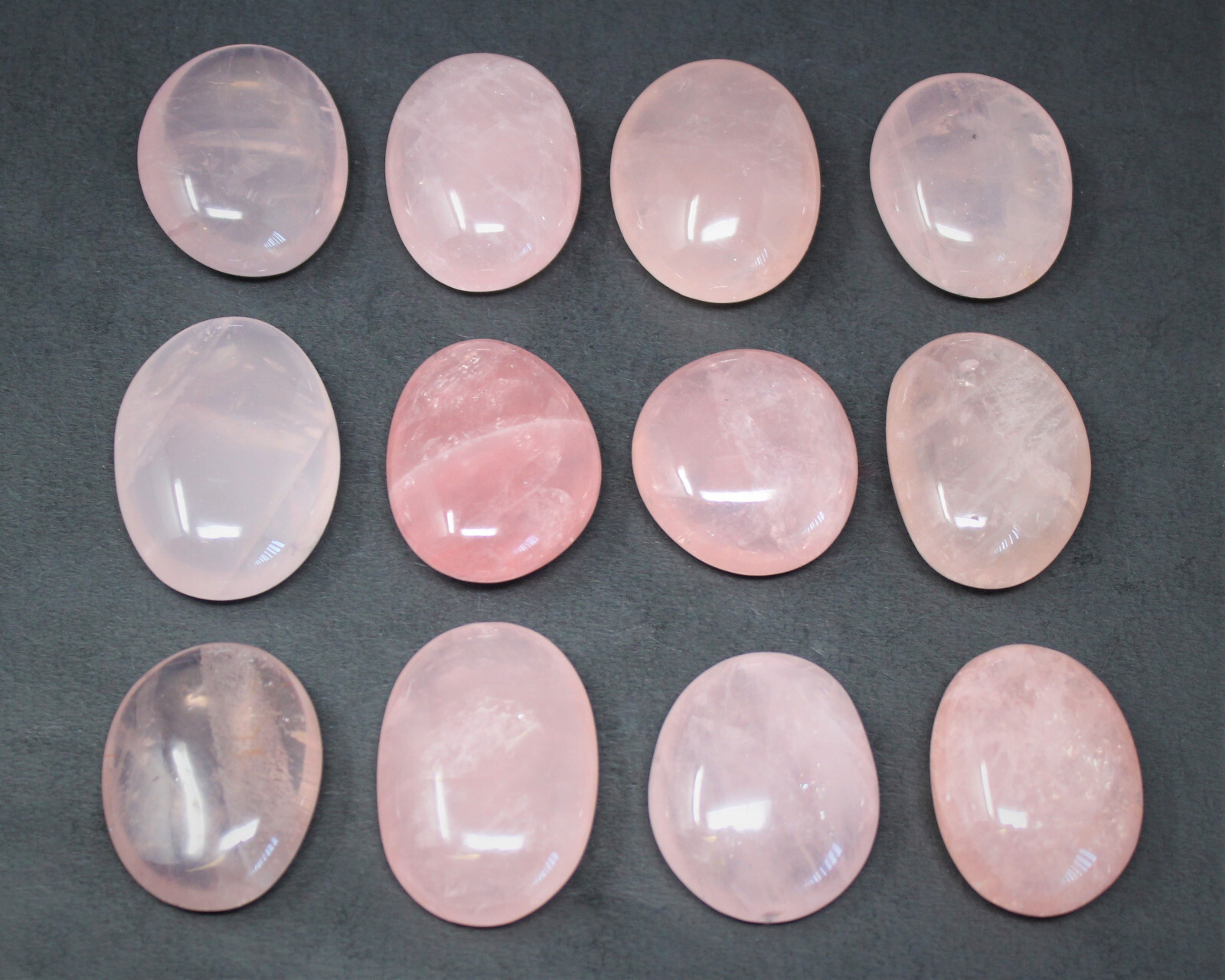 Wholesale Bulk Lot Rose Quartz Palm Stones – Hand Polished Rose Quartz Pebbles