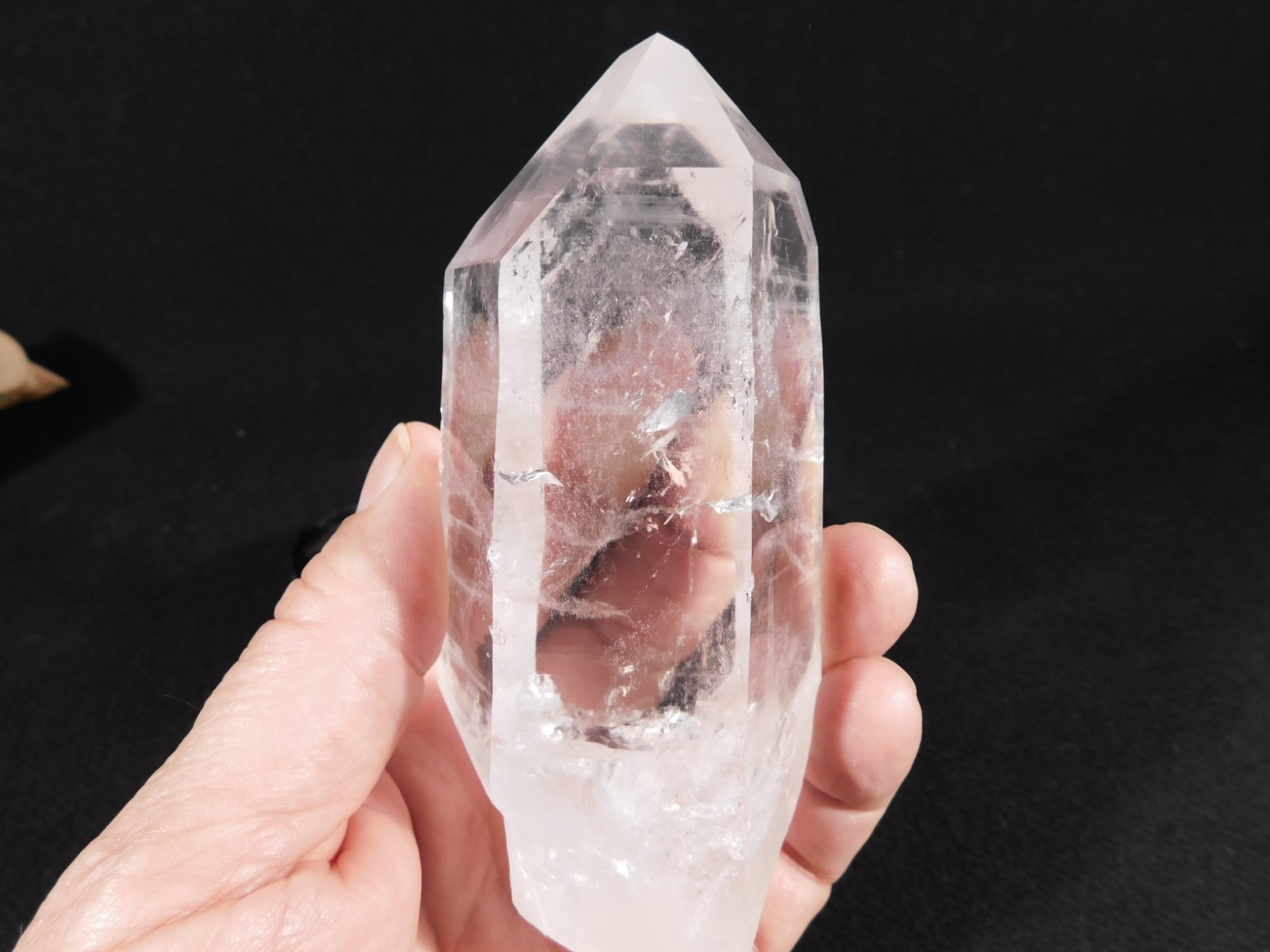 LARGER! SUPER Translucent LEMURIAN Quartz Crystal From Brazil 417gr
