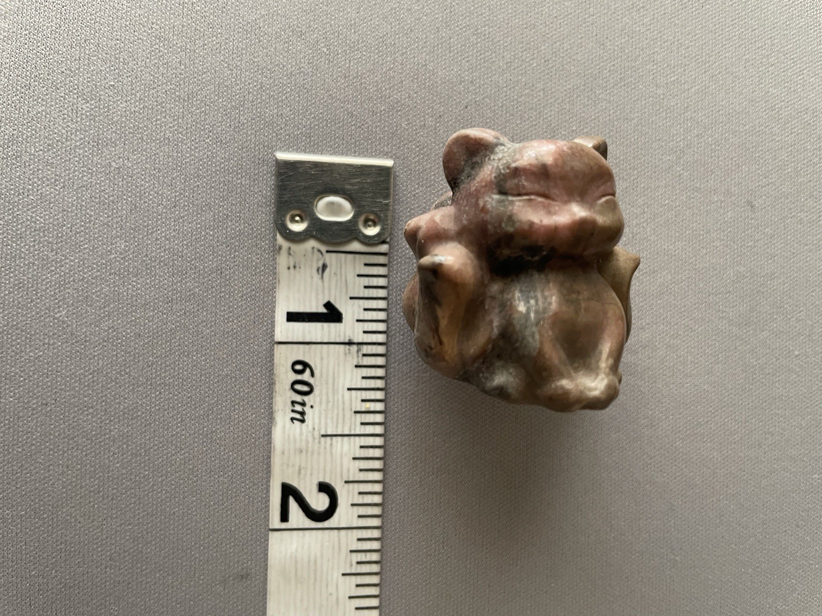 Picture Jasper Crystal/Gemstone Nine-Tailed Fox Mini Carving 47G 1 1/4″ x 1 1/4″