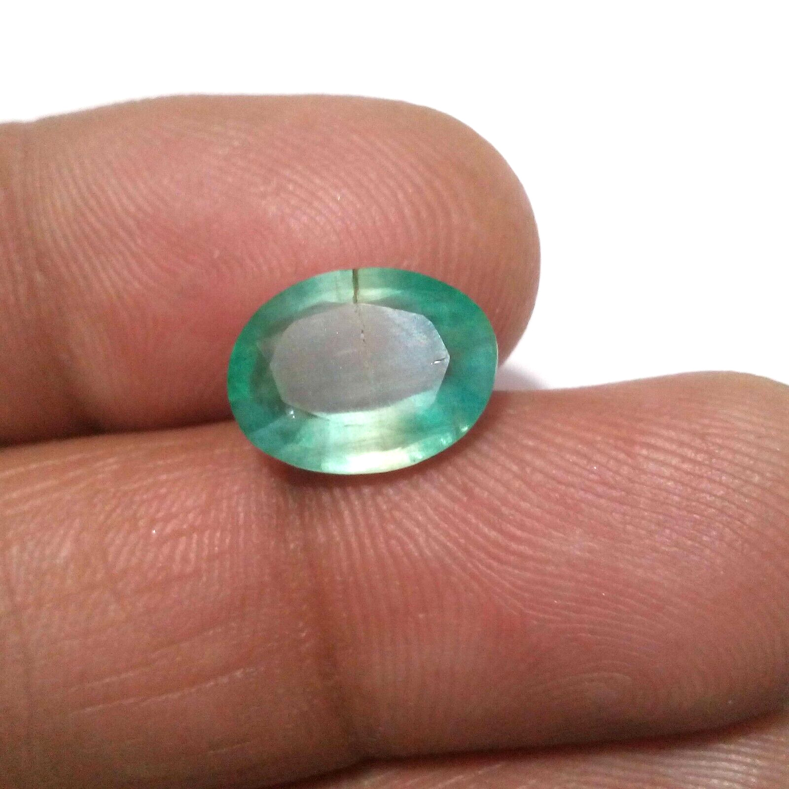 Amazing Colombian Emerald Faceted Oval Shape 3.80 Crt Emerald Loose Gemstone