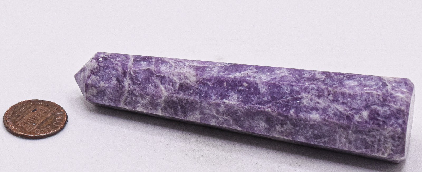 4″ Lepidolite Obelisk Polished Purple Lilac White Gemstone Crystal Mineral Brazl