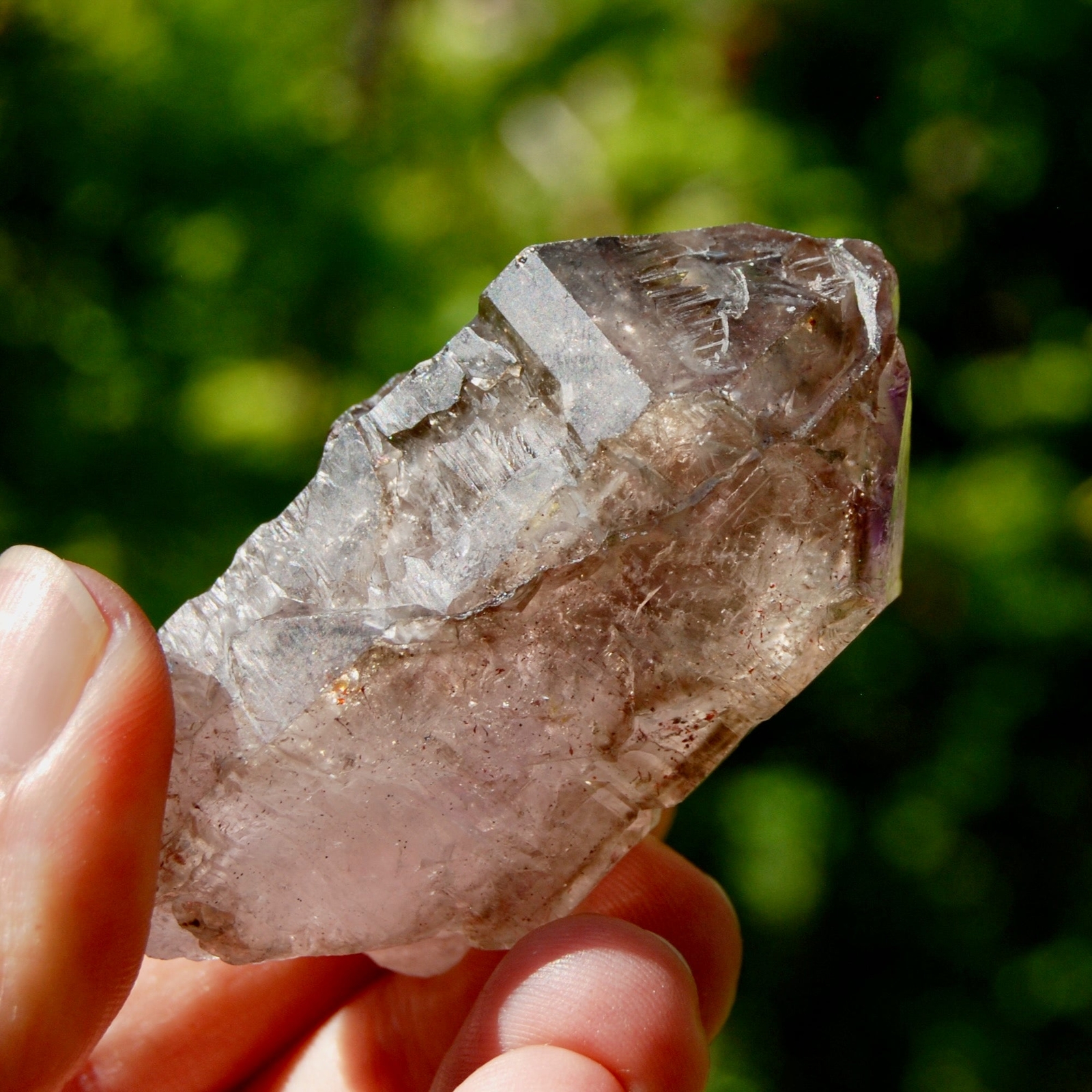 2.6in 90g Smoky Amethyst Quartz Crystal Elestial, Zimbabwe aa1