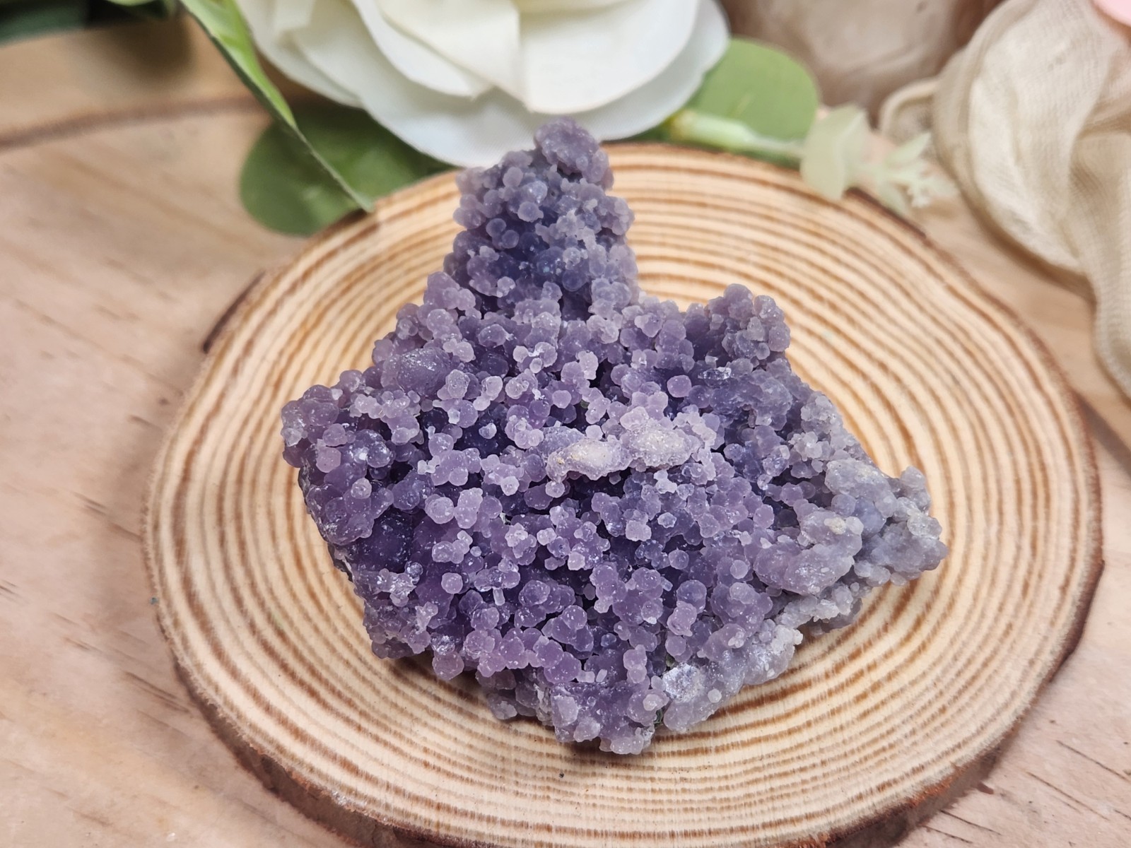 60g Grape Agate Cluster West Sulawesi Indonesia Purple Botryoidal Quartz C