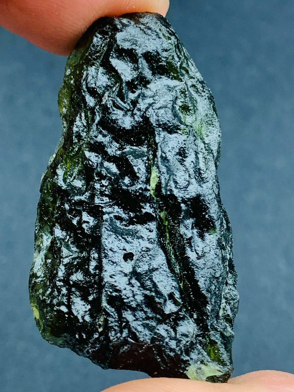 TOP Moldavite Raw Moldavite Crystal from Czech Republic PICcertificate 90CT