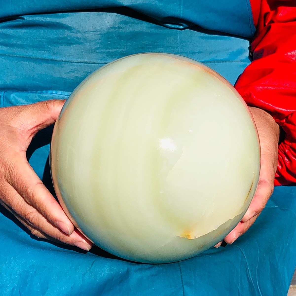 13.59LB Natural Afghan Jade Crystal Sphere Healing Gemstone Ball reiki healing
