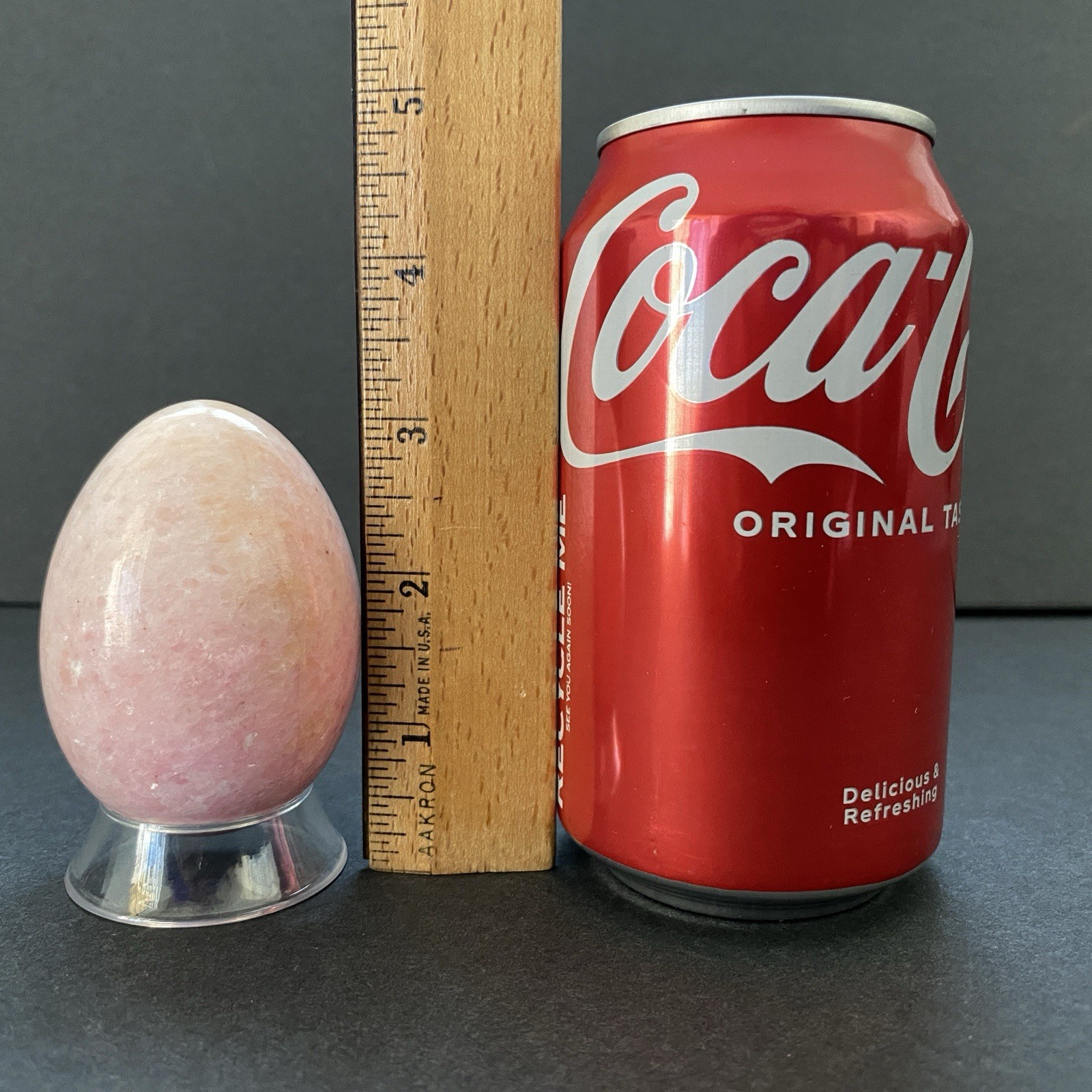 Natural Onyx Stone Egg With Stand Hand Polished Banded Agate Calcite Crystal