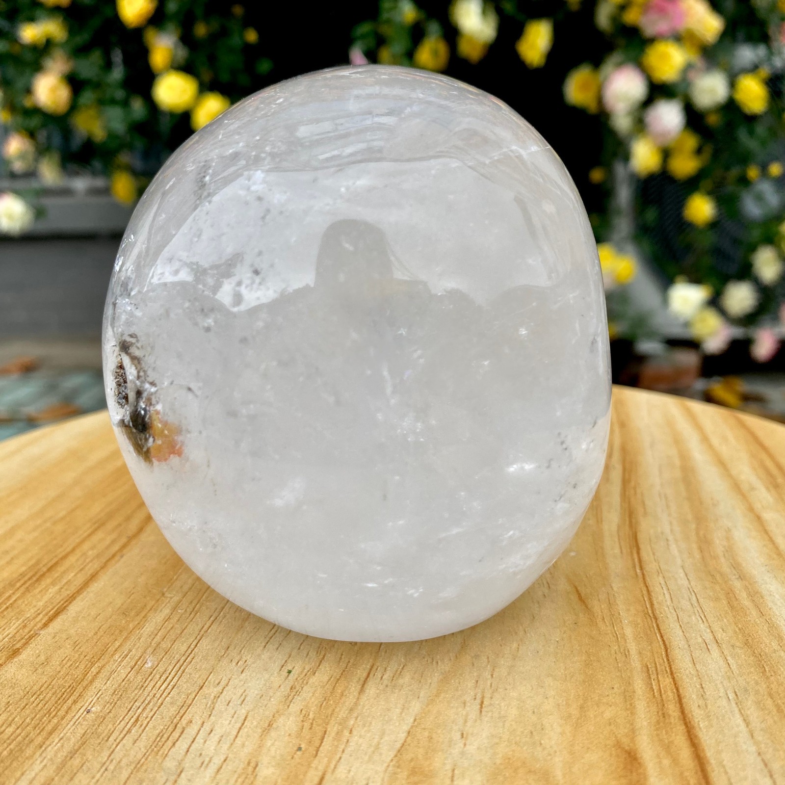 2.86LB TOP! White melting quartz hand carved crystal skull gem reiki healing