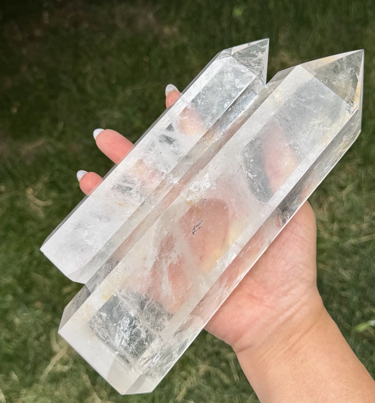 Wholesale Lot 2-3 Pcs Clear Quartz Tower Obelisk Point natural Crystal Energy