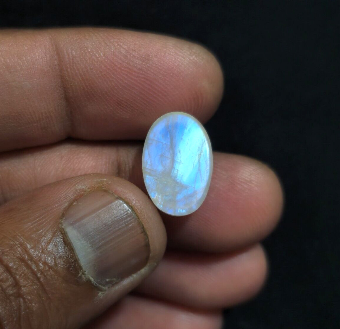 Rare Rainbow Moonstone Oval Shape Size 16.50x11x7 mm Loose Gemstone For Jewelry