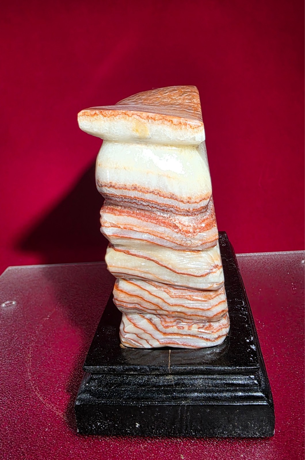 9.44 Lb Pork Stone Meat Specimen Crystal Rough w/Holder Display Reiki Healing