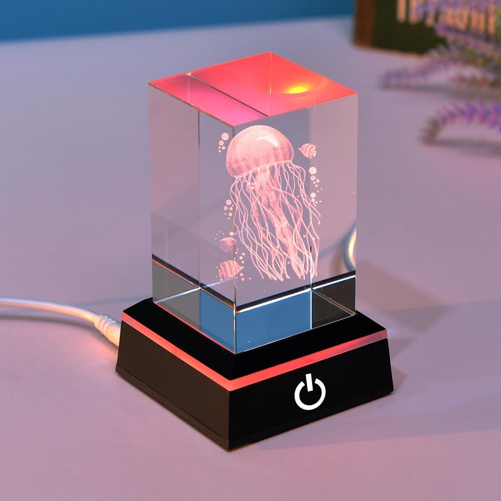 LED Light Base for Glass Art Lighted Display Stand for 3D Crystal Square Mult…