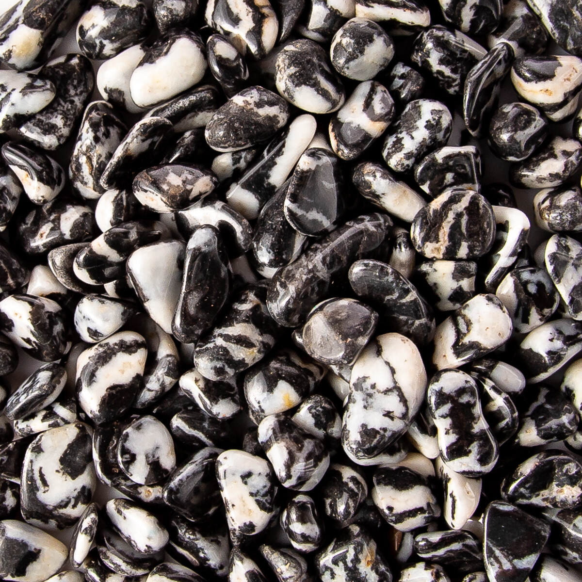 25g Tumbled Zebra Marble Gemstone Crystals 10-20 Stones Natural Rock Specimens