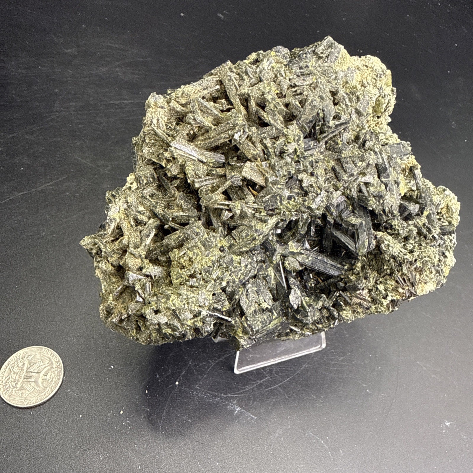1.6 Lb Large Natural Epidote On Matrix From Pakistan. A+ Specimen,Minerals,Gems.