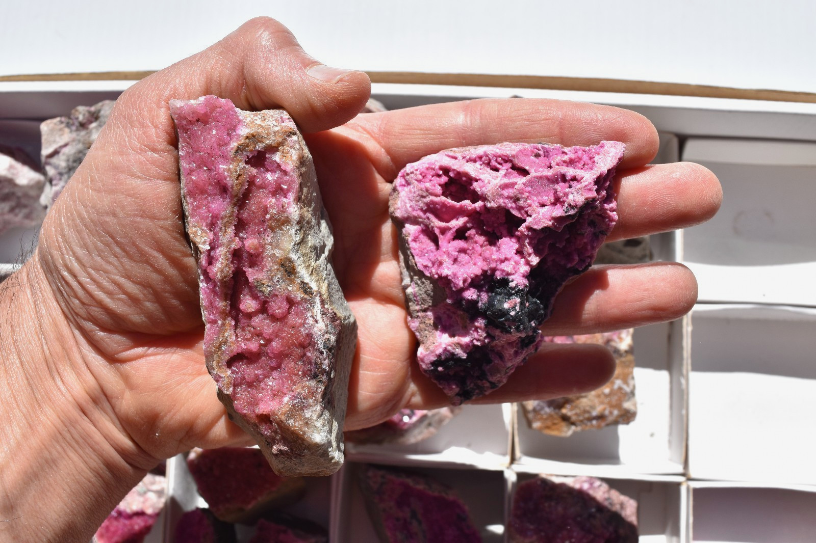 WHOLESALE Cobaltoan Calcite from Congo 3 kg 35 pieces # 5761