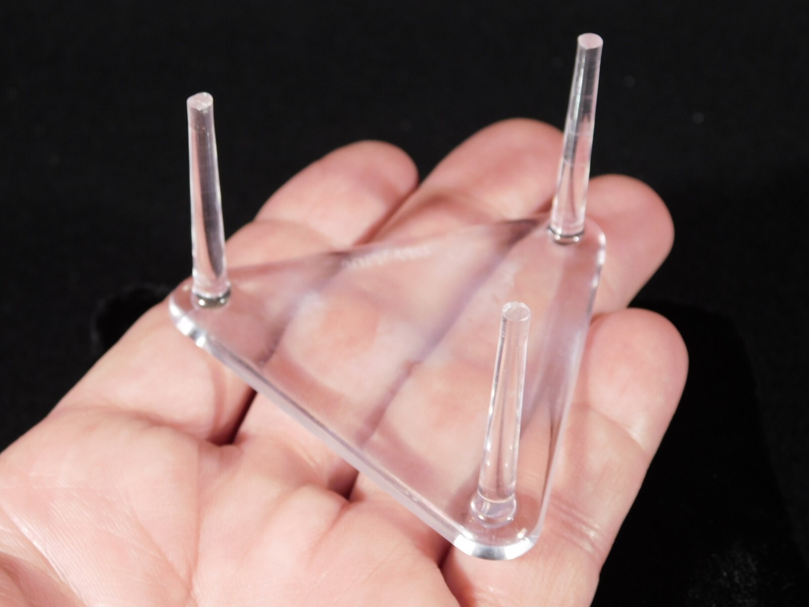 Display Stand Three Post Clear Lucite Medium Size