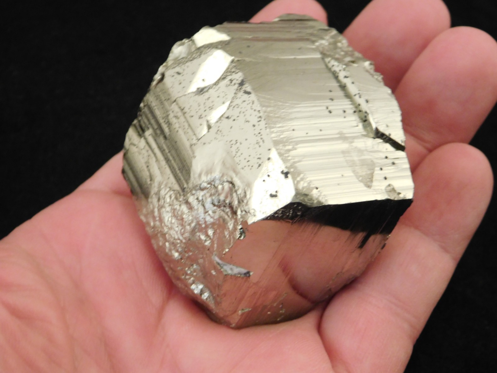 Larger! 100% Natural Pyrite CUBE Cluster Huanzala Mine Peru 358gr