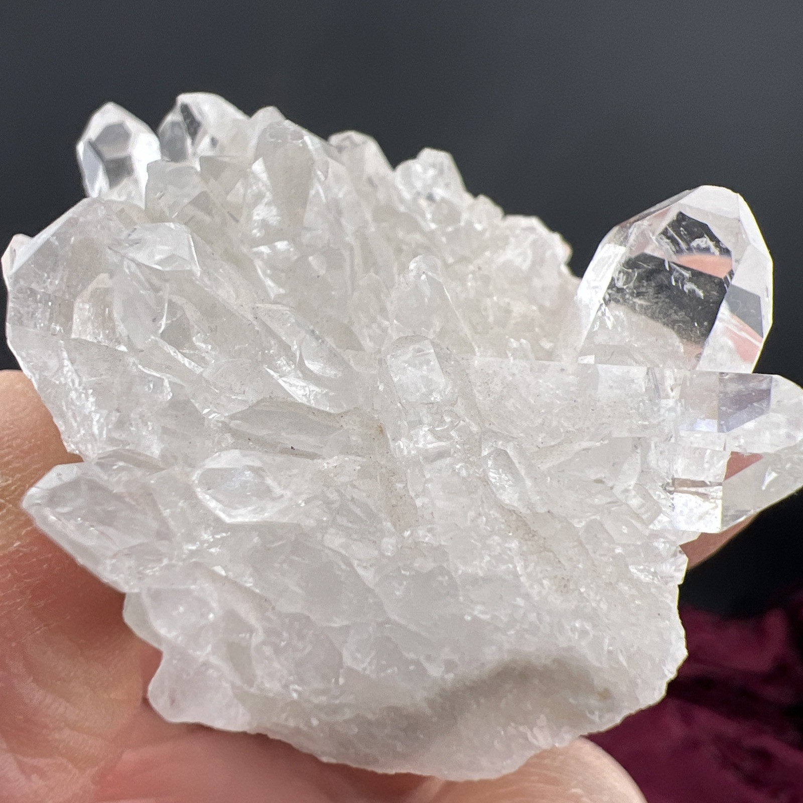 Natural Clear Lemurian Quartz Crystal Cluster Minas Gerais, Brazil 60 grams