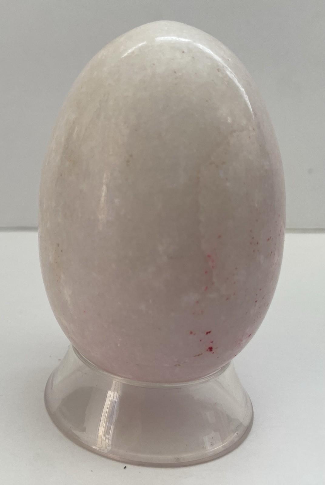 Natural Onyx Stone Egg With Stand Hand Polished Banded Agate Calcite Crystal