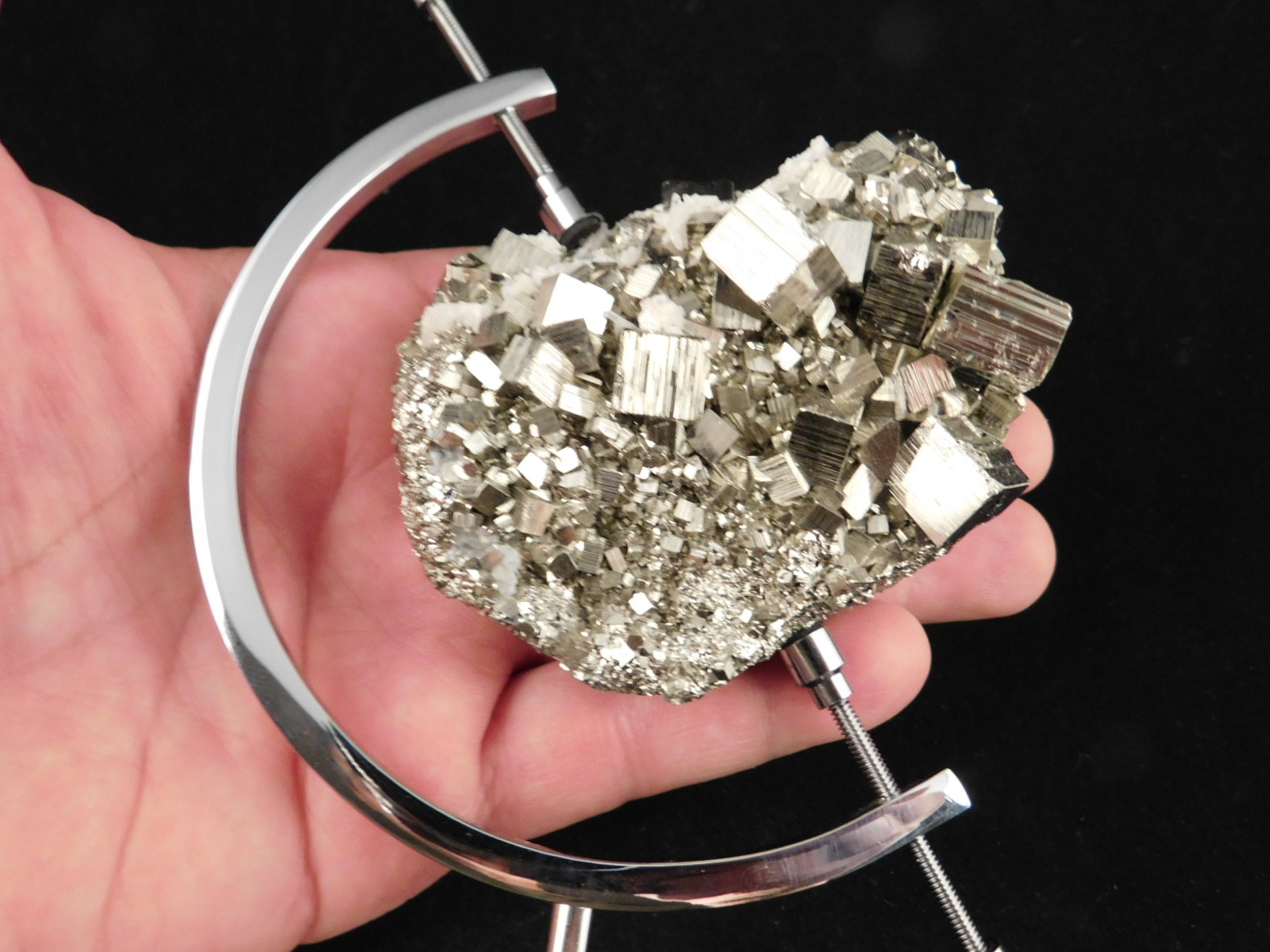 CALIPER Display Stand Large Sized Chrome / Silver Adjustable