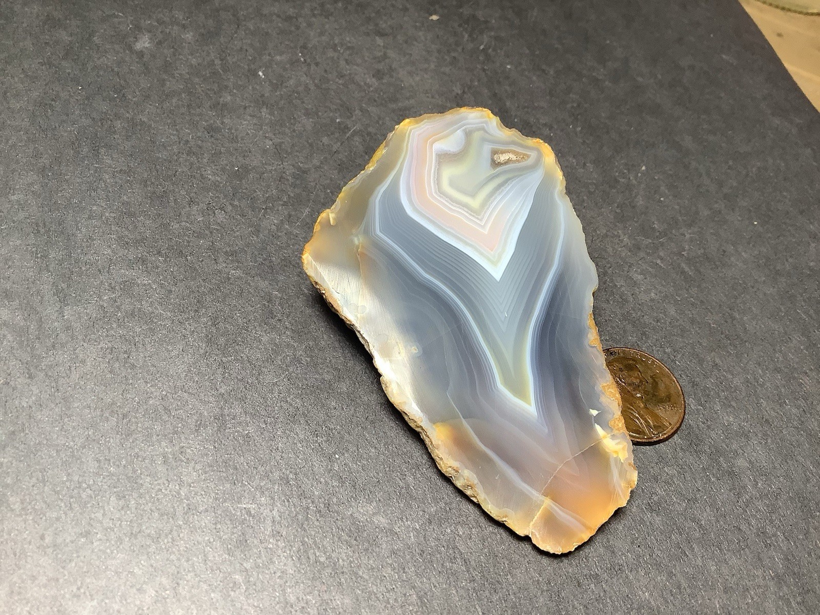Sumatra Flame Agate Specimen, Face Polished, 45x75x15mm, 2.7oz, #659