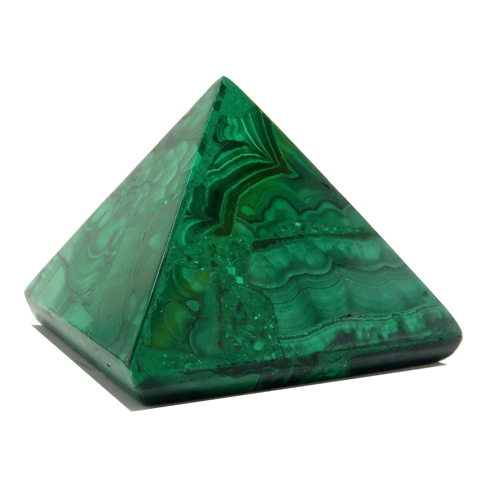 Malachite Pyramid Green Spirit of Congo Crystal Sacred Geometry Stone Healing