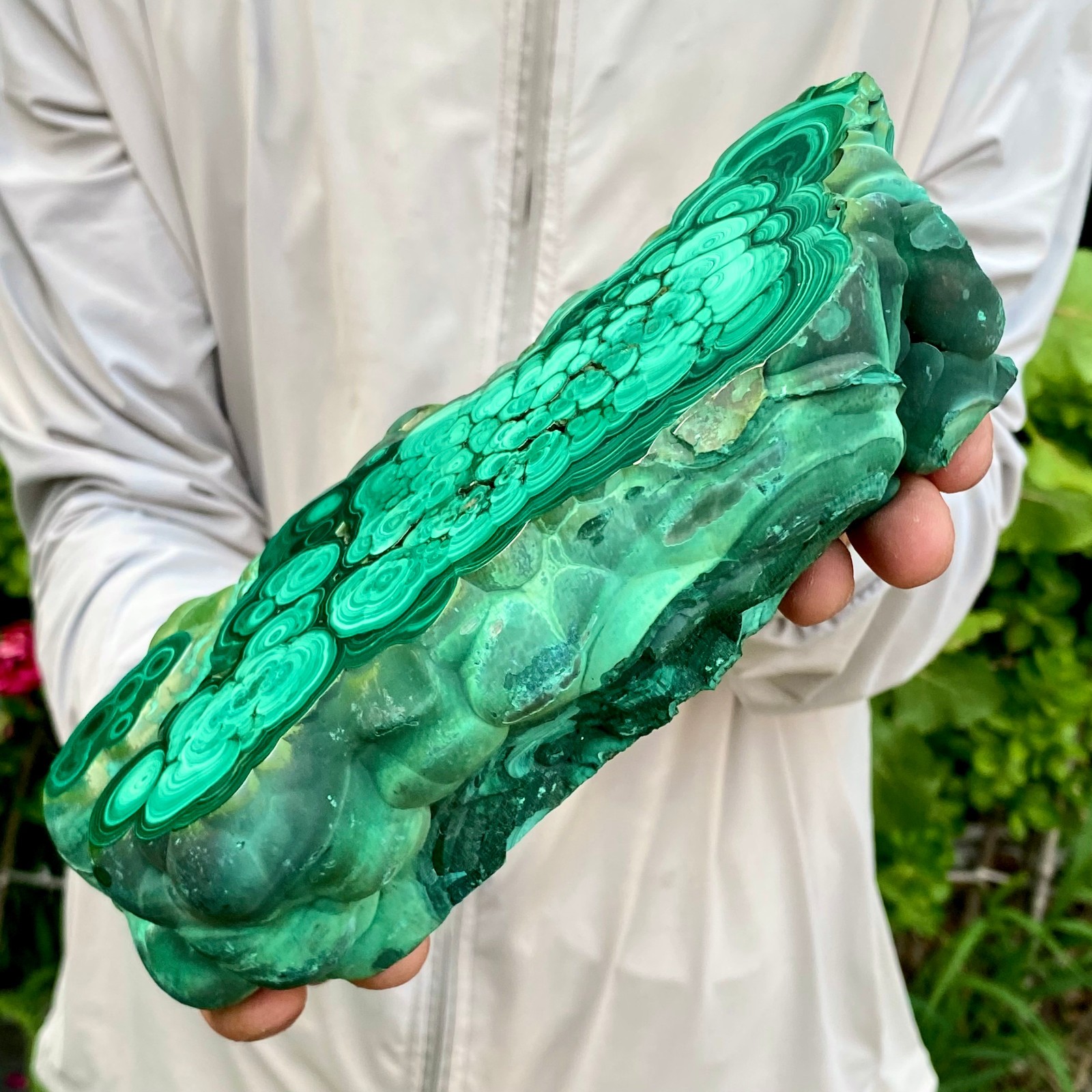 4.85LB Natural Green Malachite Crystal chunk Pattern Ore Specimen Quartz Healing