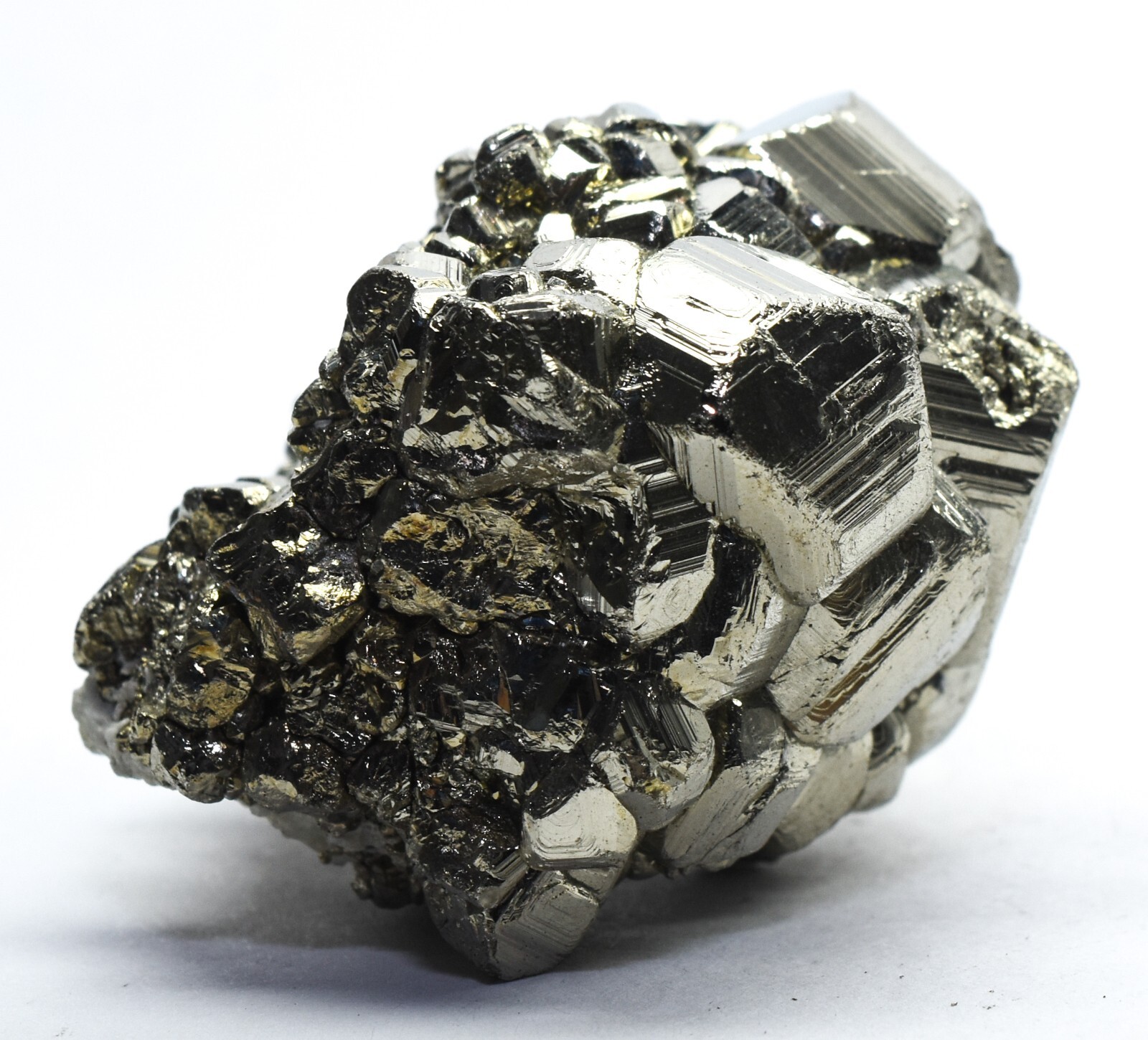 115g 42mm Golden Iron Pyrite Cubes Cluster Rough Natural Gemstone Mineral – Peru
