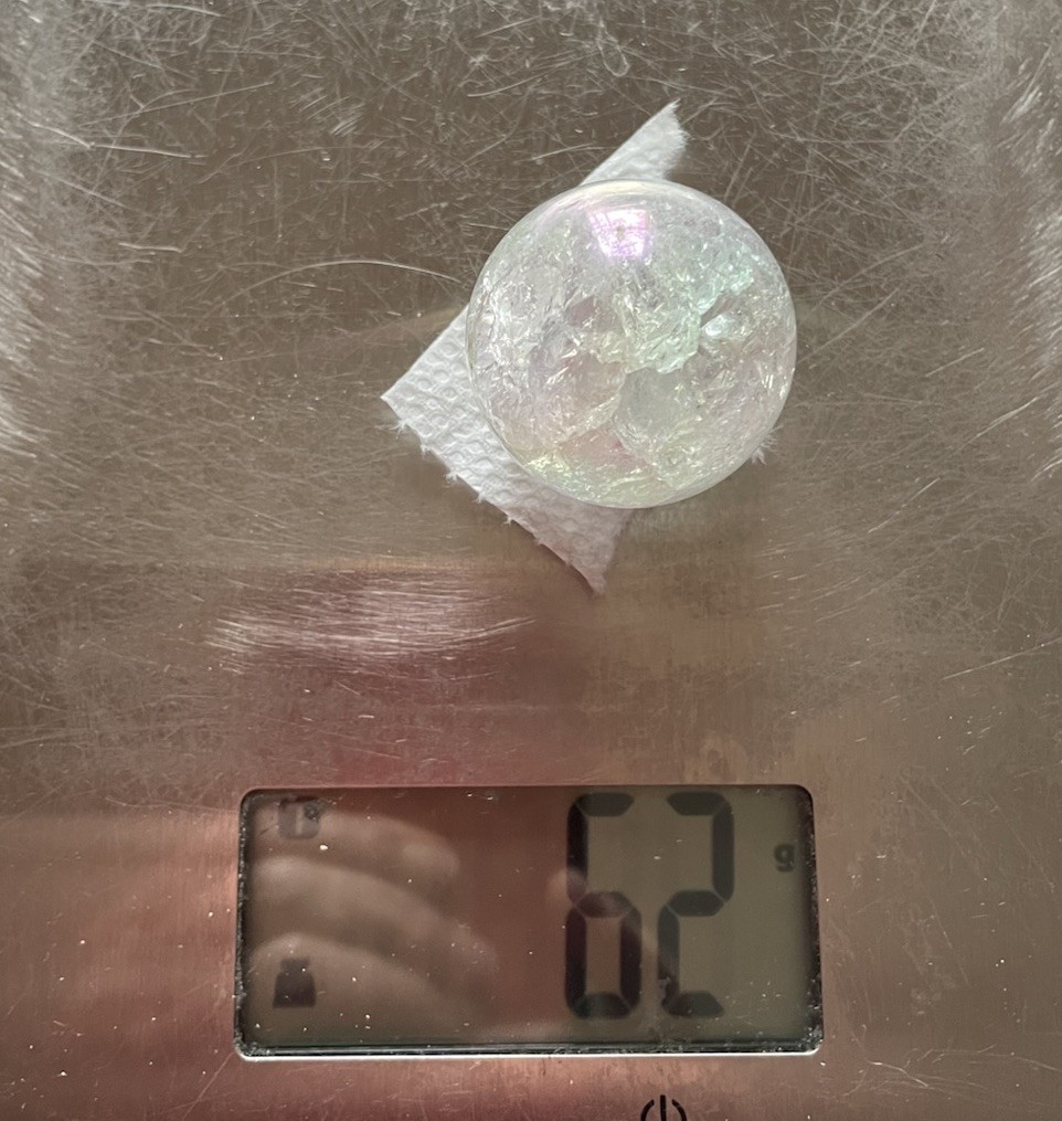 Rainbow Quartz Sphere Orb Ball Crystal Rainbow Marble 35mm (60g)