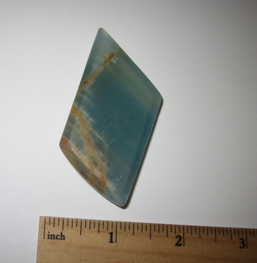 2.55″ TUMBLED POLISHED NATURAL LEMURIAN AQUATINE CALCITE CRYSTAL STONE 40.3g *10