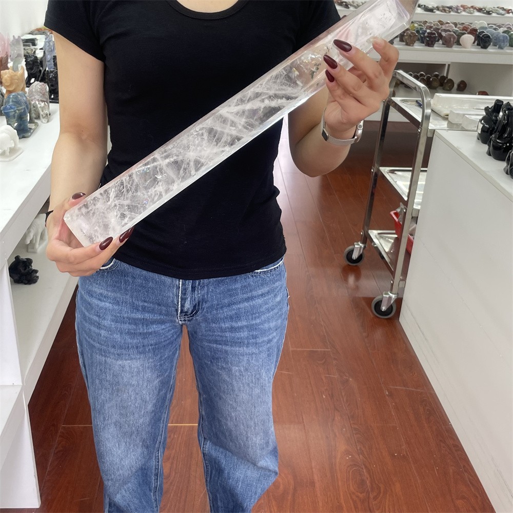 5.3LB 19.6 ” Natural A+++ Clear Quartz Obelisk Tower Crystal Decor Reiki Heal