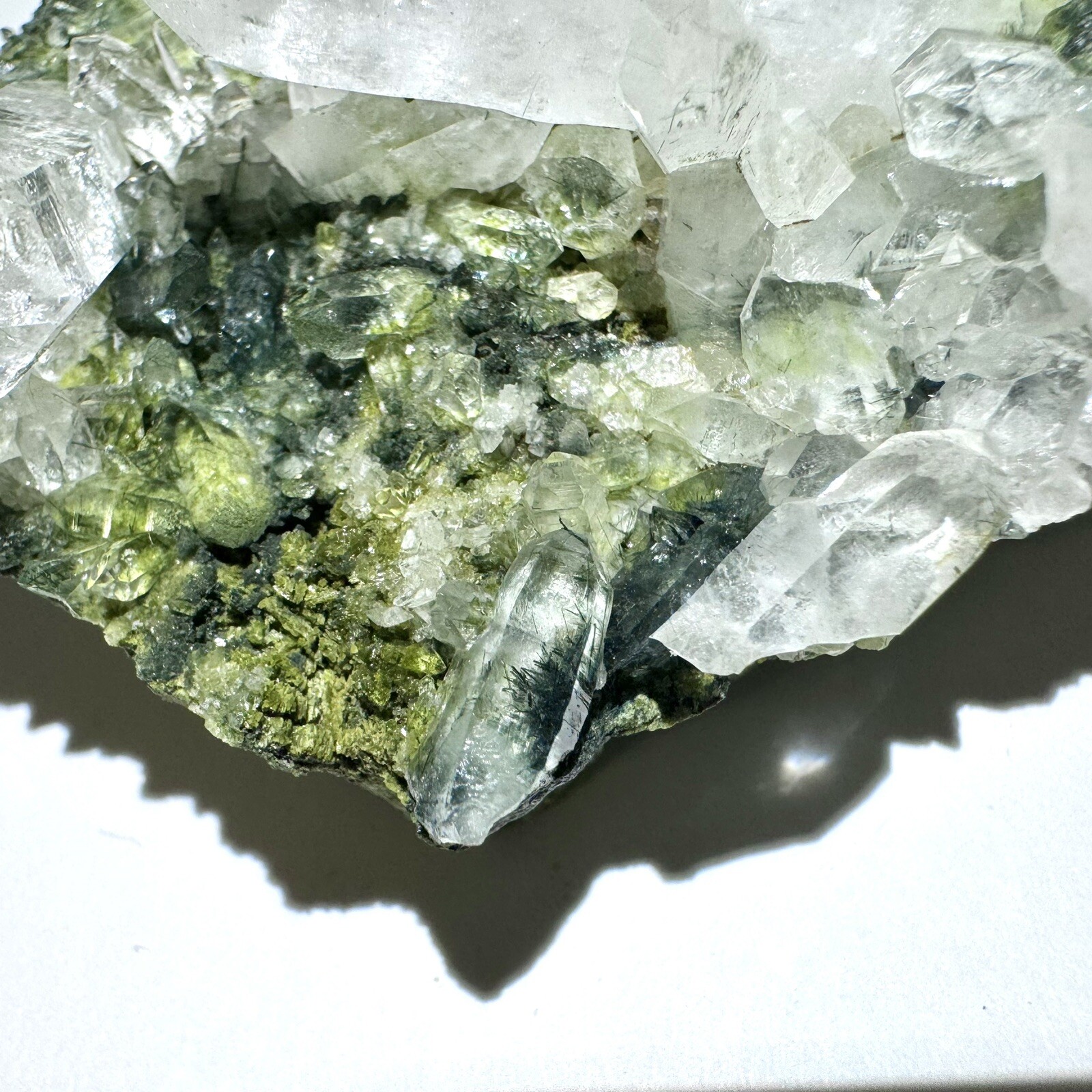 Rare 3.3” Austrian Byssolite Included Quartz Crystal Cluster ex Wendel – Austria