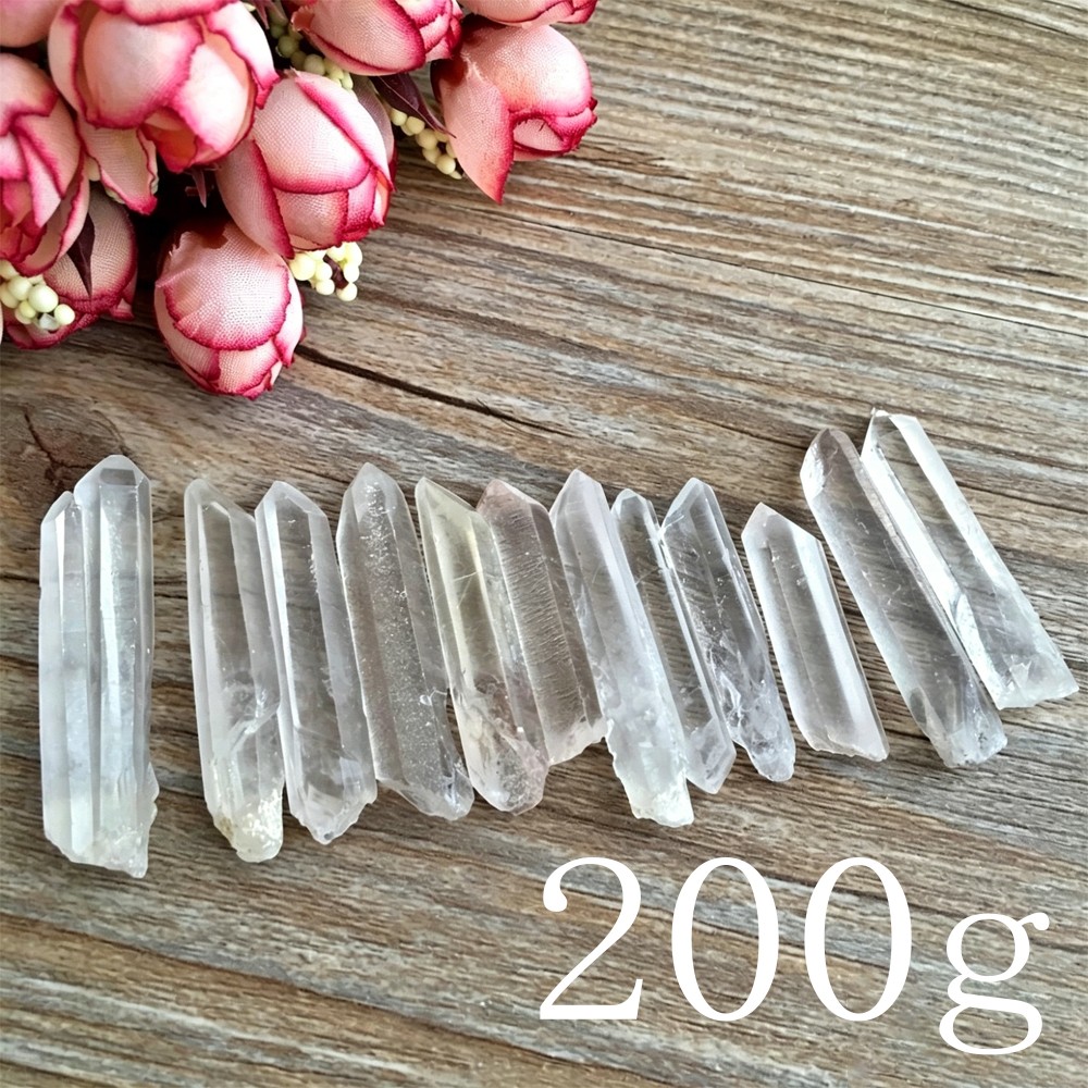 200g Tibet Nice Lot Natural Clear Quartz Crystal Points Wand Specimen NEW