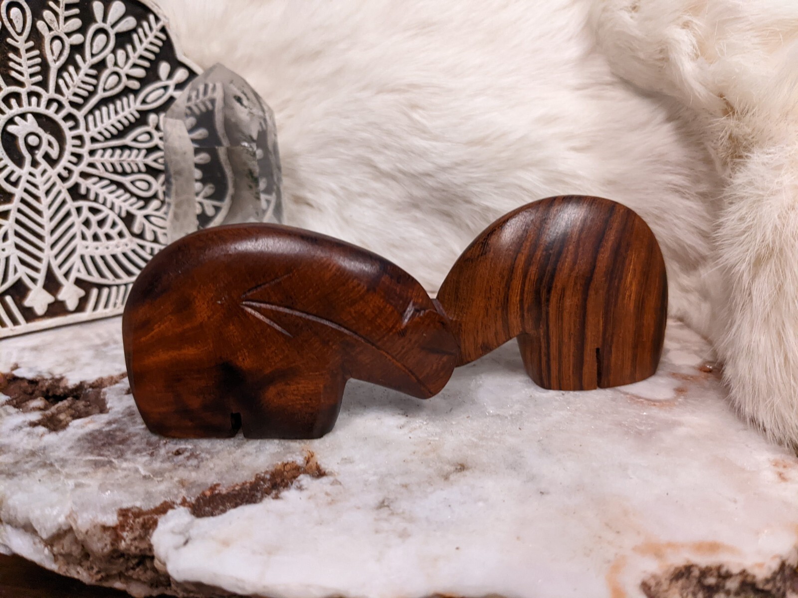 Desert Ironwood Statues Animal Spirit Totem Wood Figures Seri Hardwood Carving