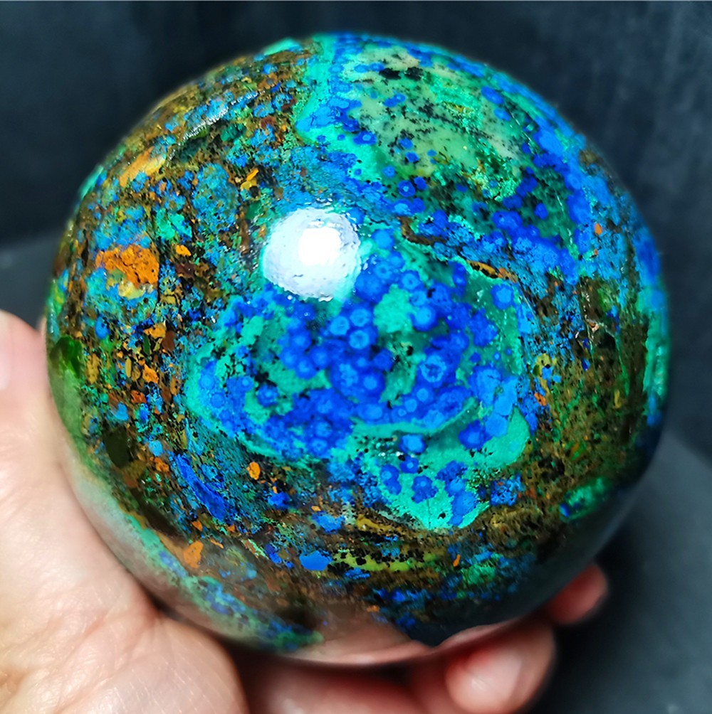 Rare 732.8G Natural Blue Copper Ore Phoenix Stone Agate Symbiotic Healing A49