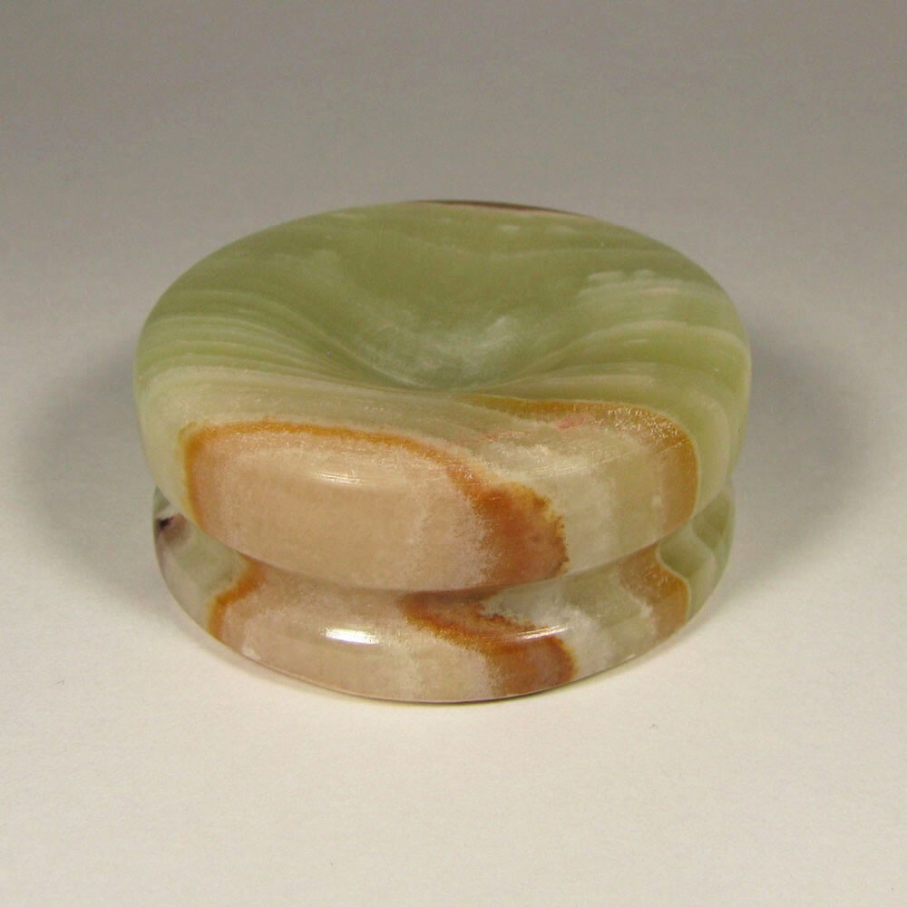 (5) 2″ Carved BANDED ONYX STANDS for Spheres, Eggs, Balls, Globes, Shells, Etc.