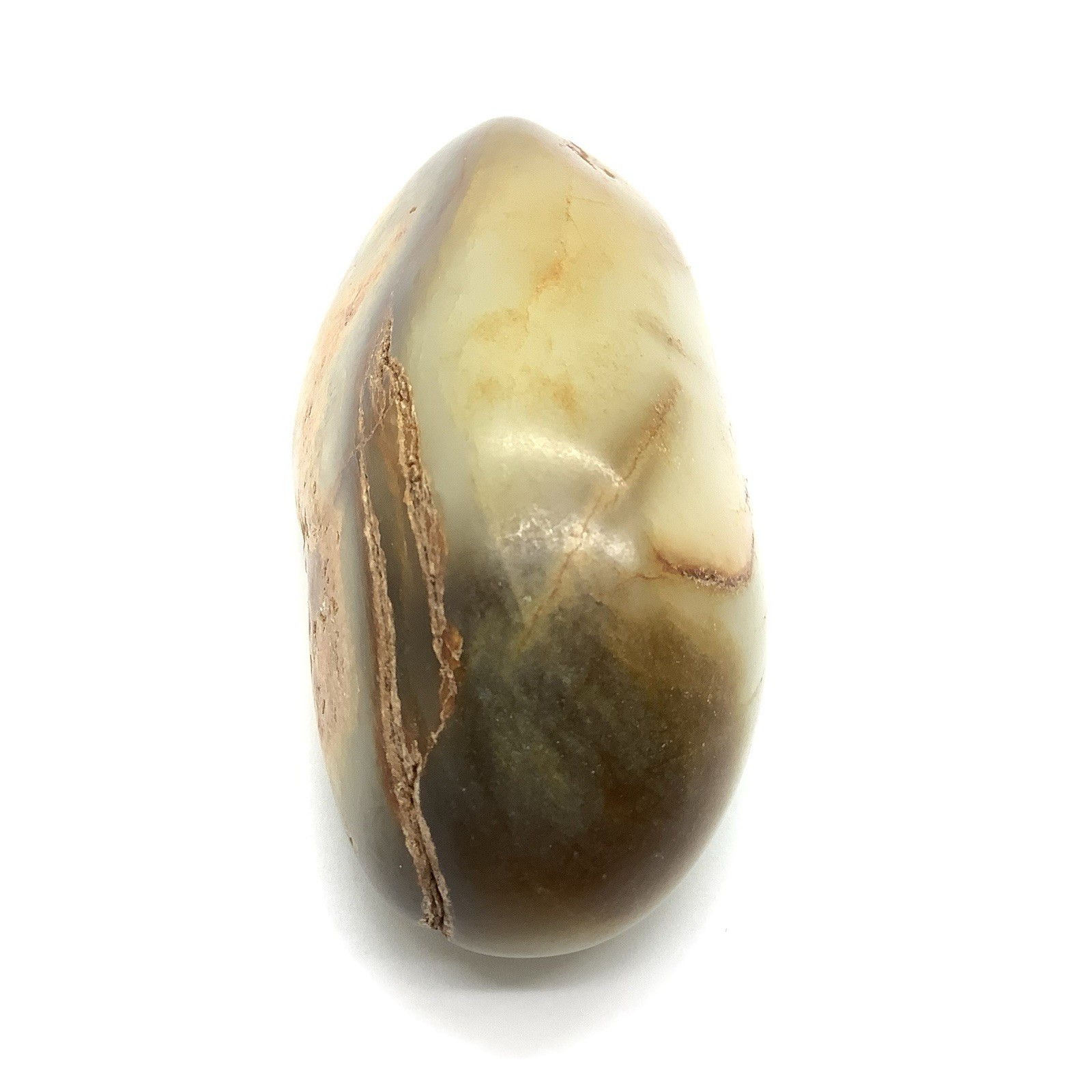 Siberian Jade Stone White Honey Nephrite Jade Cobble Vitim Siberia 248g Specimen