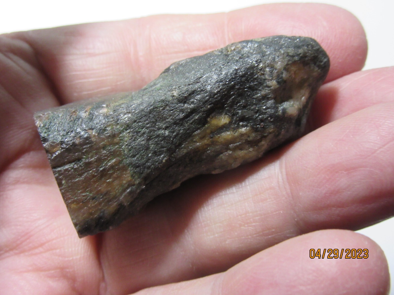 Agate Tourmaline Chiastolite 1 15/16″ Mineral Collectible with Pouch ATC-1-10
