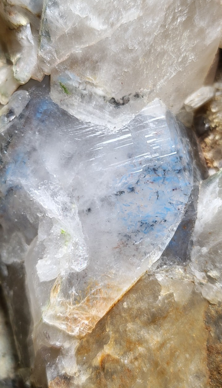 HUGE PAPAGOITE & AJOITE QUARTZ CLUSTER Messina Mine, South Africa OVER 3 LB 6IN